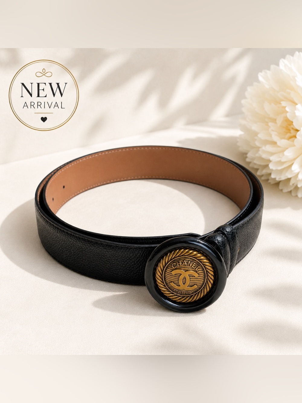 🖤 Black Leather Medallion Belt 🖤